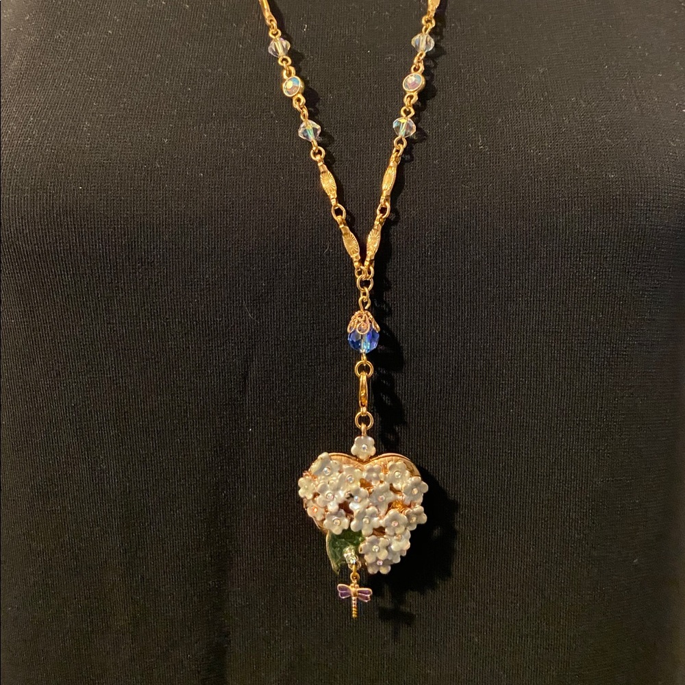 SOLD Kirks Folly Heart Picture Gold plated Locket